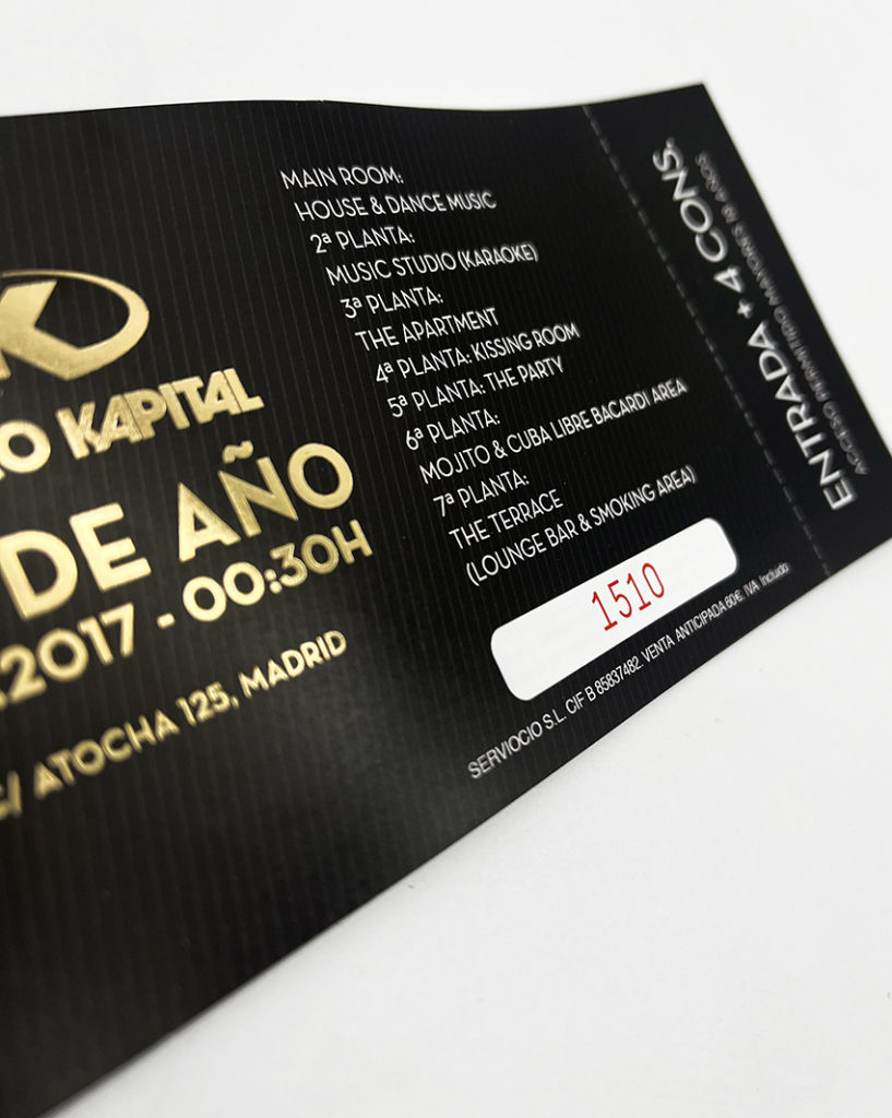 entradas personalizadas - numerada