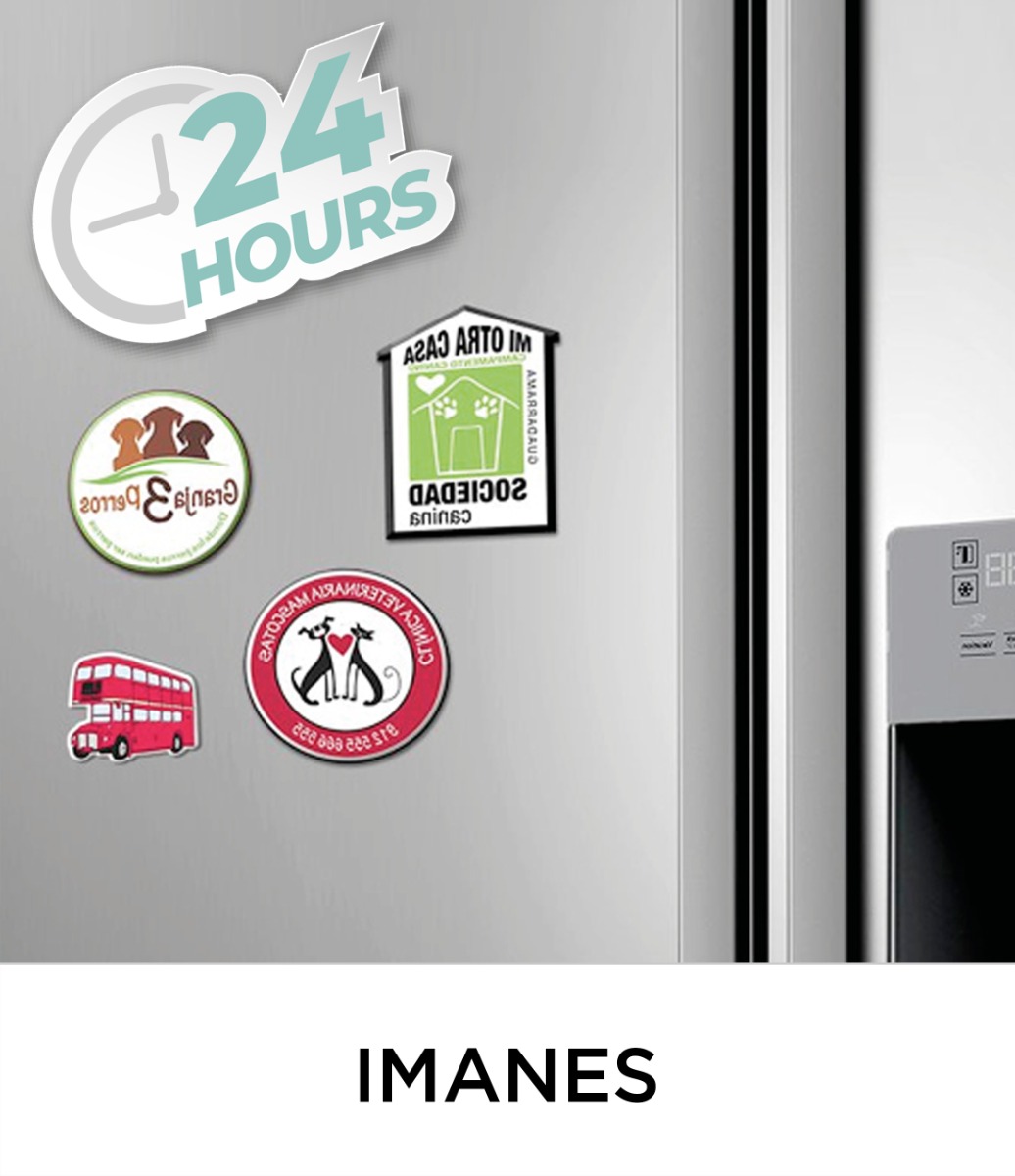 IMANES PERSONALIZADOS EN 24 HORAS CORTE RECTO
