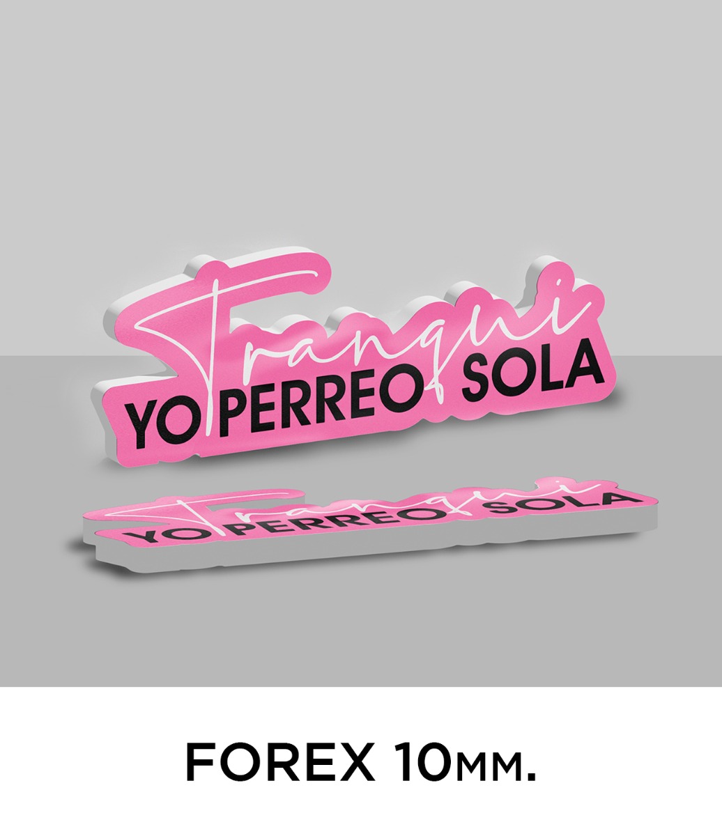 CARTEL FOREX CORTE PERSONALIZADO 10 MM
