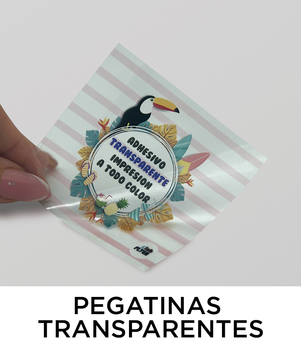 Pegatinas de Vinilo Transparente corte recto