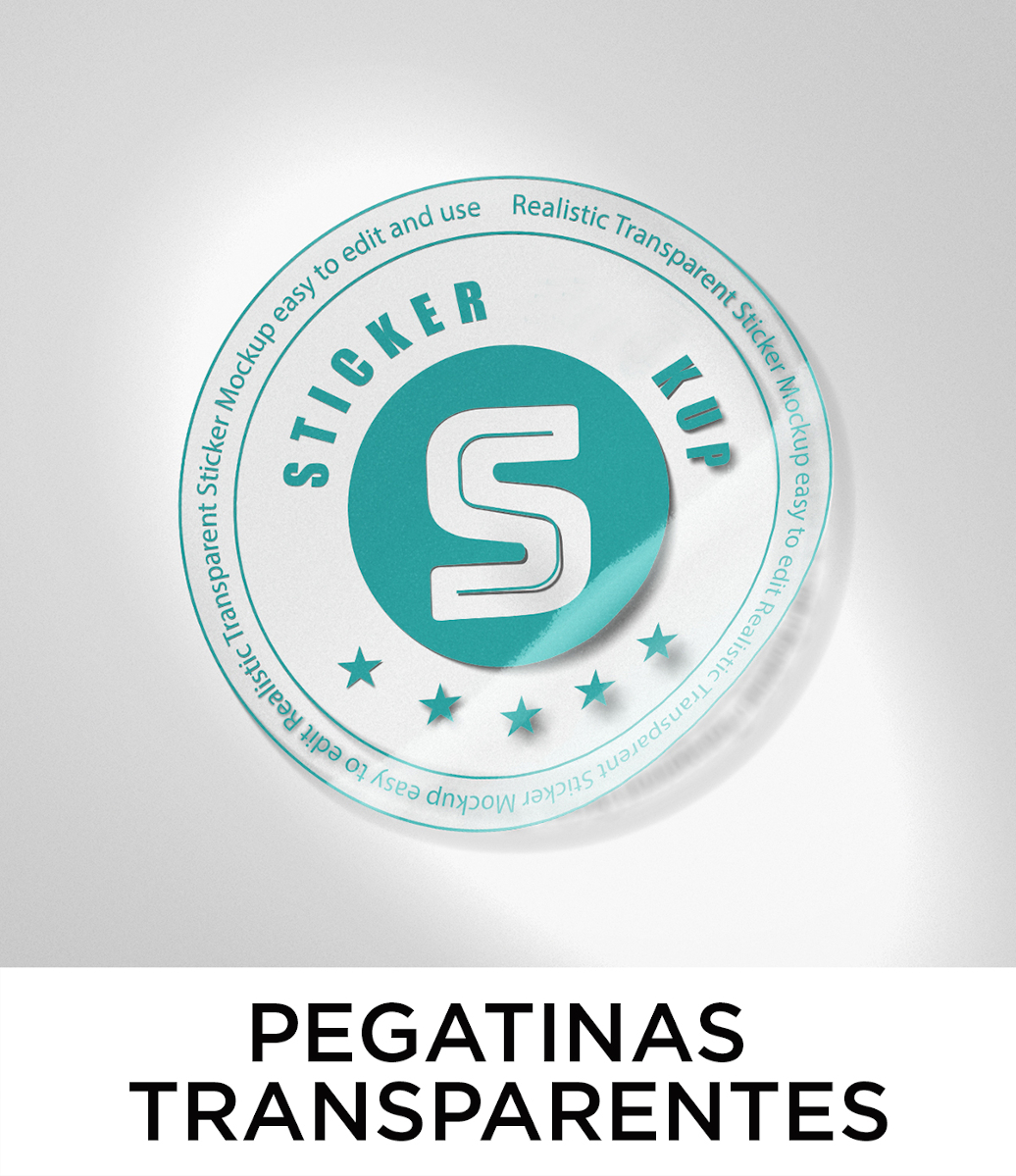 PEGATINA TRANSPARENTE  Personalización con Logo Empresa