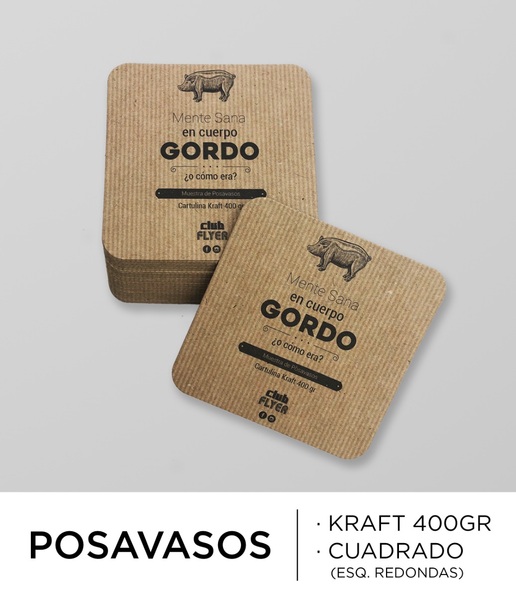 Posavasos de Kraft Cuadrados