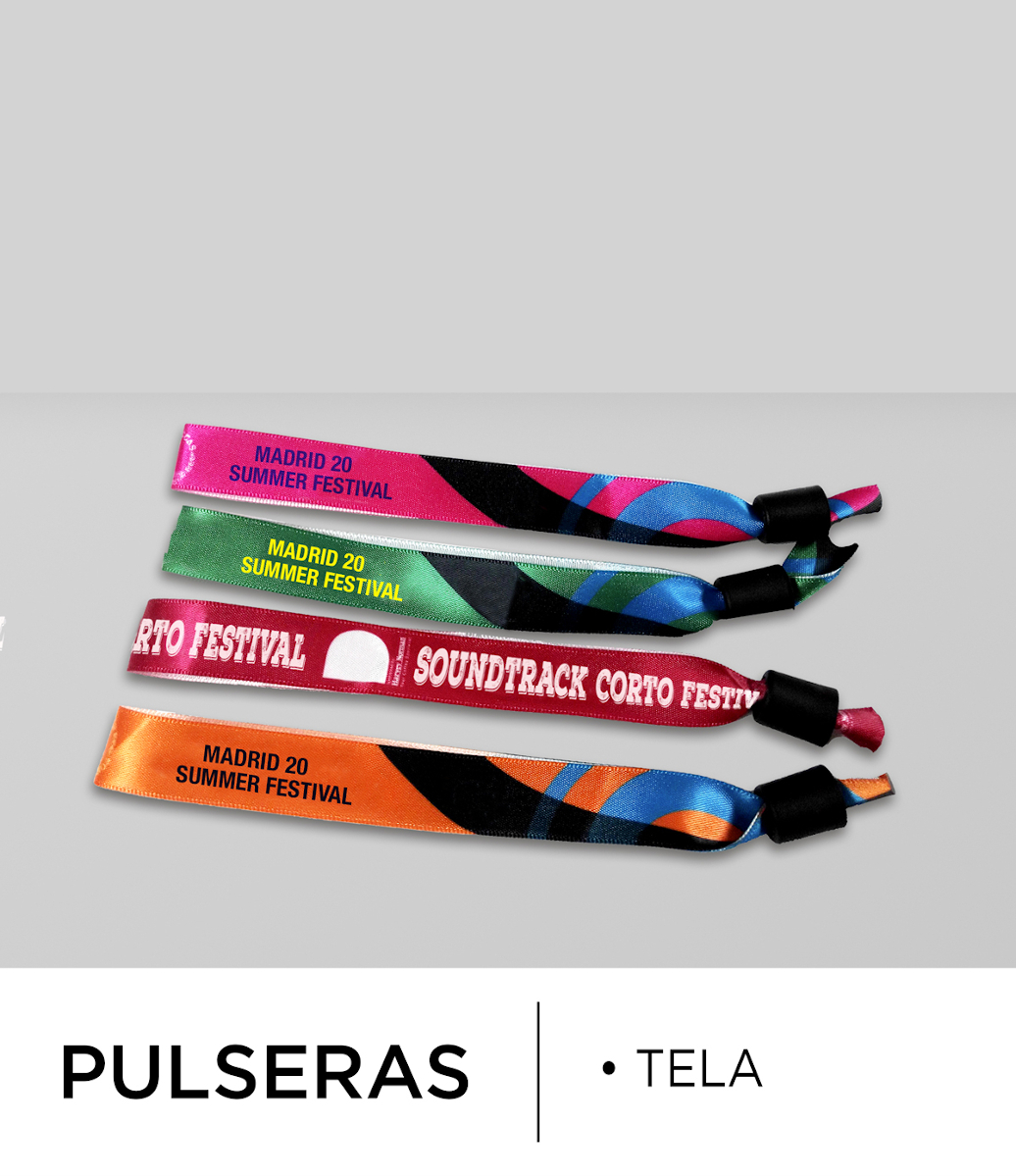Pulseras Tela Personalizadas - Pulseras Personalizadas - Eventos