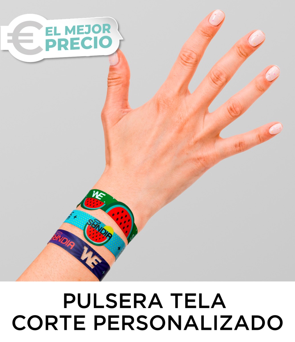 Pulsera tela al mejor precio con corte personalizado  