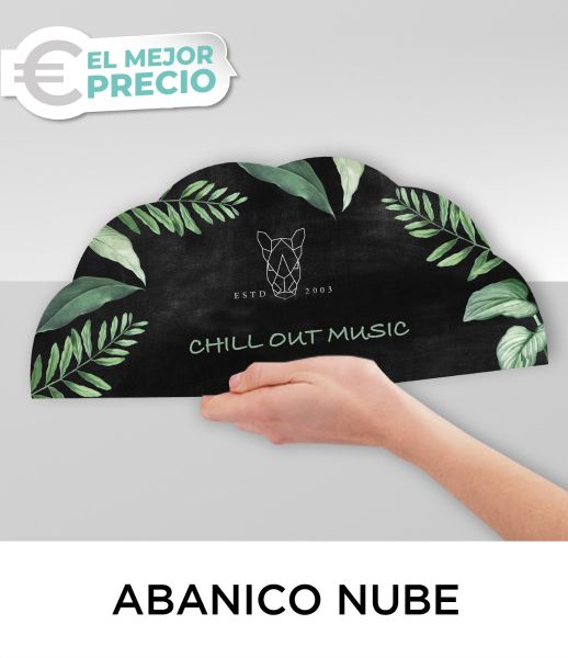 Abanicos de cart&oacute;n Nube