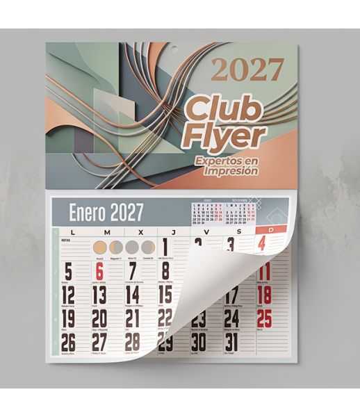 Calendario Pared con faldilla
