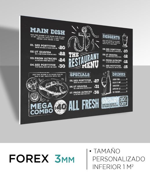 Forex inferior 1 m2 grosor 3mm