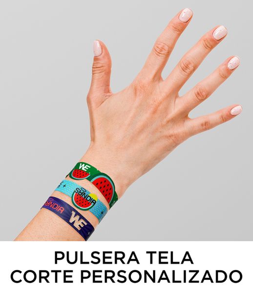 Pulsera tela corte personalizado