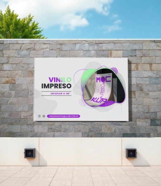 Vinilo impreso inferior a 1 m²