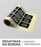 Pegatinas bobina esquinas redondeadas