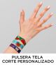 Pulsera tela corte personalizado