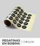 Pegatinas en bobina circular
