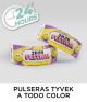Pulsera Tyvek blanca a todo color entrega rápida